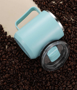 Stainless steel insulated <b>coffee</b> <b>cup</b> <b>with</b> handle, double wall vacuum travel drum cover, <b>straw</b> insulated water <b>cup</b> - Product Image 3