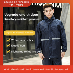 <span class=keywords><strong>Impermeabile</strong></span> da <span class=keywords><strong>uomo</strong></span> e da donna <span class=keywords><strong>impermeabile</strong></span> per moto con strisce riflettenti in stile <span class=keywords><strong>classico</strong></span> riutilizzabile e portatile attrezzatura di sicurezza per bici - Product Image 2