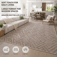 Alfombra para el Hogar con Diseño Geométrico 3D, Antideslizante, Absorbente, de Felpa, Ecológica, Lavable a Máquina, Gran Tamaño, Suministro para Supermercados, Venta al Por Mayor