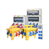 Boîte de prise électrique étanche IP44 personnalisable, tableau de prises électriques, interrupteur d'alimentation, boîte de distribution murale extérieure en plastique mobile