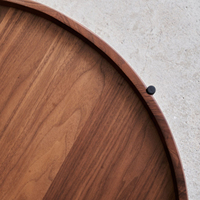 Table basse en bois de noyer à deux niveaux, design moderne, écologique, pour salon, vente en gros personnalisée