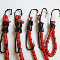Cordon élastique en latex de caoutchouc de haute qualité, 8 mm, avec points, sangle élastique pour bagages, cordon élastique avec crochets métalliques