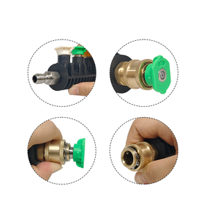 Tête de pistolet à eau avec buse en forme d'éventail à connexion rapide 1/4, nouvelle base de fixation de buse 4 couleurs pour l'arrosage du jardin - Product Image 6