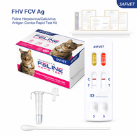 Test rapide antigénique 2 en 1 CE ISO pour le FHV et le FCV du chat, test de dépistage du virus de l'herpès et du calicivirus félin, prélèvement nasal, OEM pour vétérinaires