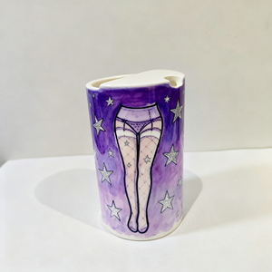 Taza de porcelana hecha a mano personalizada-Diseño único de patrón de manguera - Product Image 1