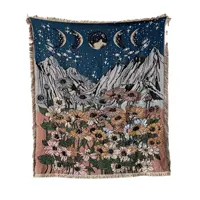Woven Blankets Woven 100% Cotton Woven Blankets High Quality Gobelin Tapestry Portrait And Landscape Pattern Tapestry