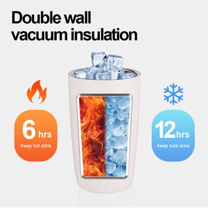 Tazas de Café Más Vendidas del Año, 350 ml, Acero Inoxidable, Doble Pared Aislada, con Tapa de Presión, Logotipo Personalizado, Antiderrames - Product Image 5