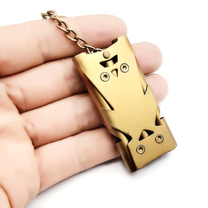 Sifflet d'entraînement portable en acier inoxydable <span class=keywords><strong>180</strong></span> décibels 3 tubes Outil de survie en plein air EDC - Product Image 5