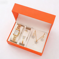 Montre de luxe pour femme avec bracelet en acier, collier, cadeau tendance pour femmes, pour tous les jours, les fêtes et les anniversaires
