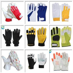Gants de jardinage Best-seller Tissu de coton respirant <span class=keywords><strong>rose</strong></span> <span class=keywords><strong>Cuir</strong></span> de chèvre pour femmes Gants d'élagage et de désherbage Gants de jardinage personnalisés - Product Image 5