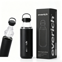 Nouvelle bouteille d'eau sport isotherme en acier inoxydable 304 à double paroi Tritan, anti-fuite, 350 ml et 500 ml, avec infuseur à thé, pour activités de plein air