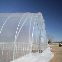 Serre économique AGG à grande structure en tube d'acier galvanisé à chaud, double couche en PE, résistante aux UV, étanche, pour la culture de légumes