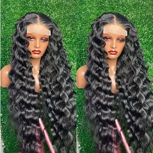 Pesan Sekarang HD Beauty 13X5, 5*5 Wig Renda Depan dengan Rambut Bayi 150% Kepadatan 250% Wig Gelombang Air Hd Transparan Vendor Rambut Mentah