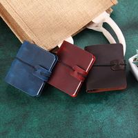 Mini carnet de voyage en cuir A8, journal vintage, carnet à feuilles mobiles, classeur portable en cuir, journal de poche
