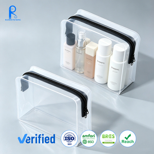 Factory Waterproof Travel <b>Toiletry</b> Bag Clear PVC Zipper Plastic <b>Storage</b> Pouch EVA Personalized Luxury Cosmetic Bag Custom Logo - Product Image 1