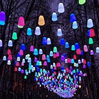 Vente Flash : Guirlande Lumineuse d'Extérieur Populaire pour Noël, Étanche IP65, Rechargeable, Fil de Cuivre, Certifiée CE, Lumières RGB Colorées