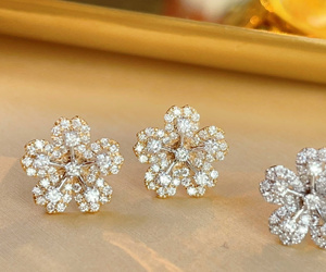 Xinfly - Pendientes de Oro Puro de 18K Au750 con Diamantes Naturales de 0.44 Quilates para Mujer, Joyería Fina para Uso Diario - Product Image 5