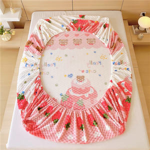 Sábana de bolsillo profundo de alta elasticidad con Oso de dibujos animados para niños, Funda de colchón, Sábana bajera, funda de cama, juego de cama, sábanas para el hogar - Product Image 3