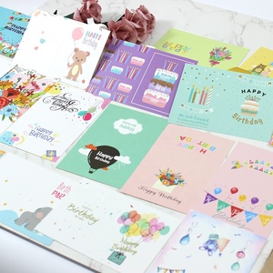 Cartes de vœux personnalisées imprimées en offset avec design Joyeux <span class=keywords><strong>Anniversaire</strong></span> et Nouvel <span class=keywords><strong>An</strong></span> 2024, avec enveloppe en kraft, carte de remerciement, style européen - Product Image 1
