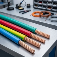 Fil électrique isolé en PVC à âme en cuivre, câble électrique flexible à un seul conducteur pour le câblage domestique