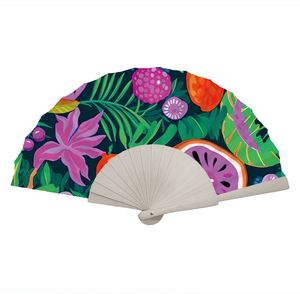 Custom Logo DIY Wooden Folding Hand Fan Eco-Friendly Portable Music Flower Promotion Painting Model Craft Souvenir Decoration - Product Image 5