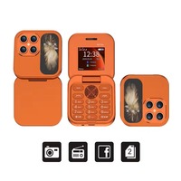 Teléfono Móvil Plegable I17 Pro 2G, Doble SIM, Económico, Tipo Concha, Radio FM, Reproductor de Música y Video, Mini Teléfono Celular Básico de Bolsillo
