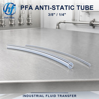 Tube antistatique PFA 1/4" 3/8" en fluoropolymère conducteur, directement de l'usine, haute pureté, résistant aux produits chimiques