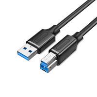 Kabel Printer berpelindung PVC kepang USB 3.0 Tipe a ke B Male, untuk Printer & komputer dengan kompatibilitas kamera