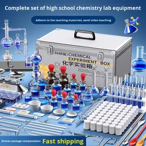 화학 실험실 장비 전체 세트 중학교 화학 키트 시약 실험 상자 철 스탠드 증류 장치 - Product Image 2
