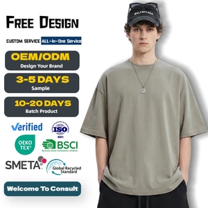 Custom logo 230g Tshirt <strong>Men's</strong> Oversized Fit Dropped Shoulders <strong>t</strong> <strong>Shirt</strong> Loose Fit Print Blank Streetwear <strong>T</strong>-<strong>shirt</strong> - Product Image 1