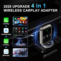 Adaptateur sans fil 4 en 1 pour CarPlay, Android Auto, AirPlay, Miracast/Partage d'écran