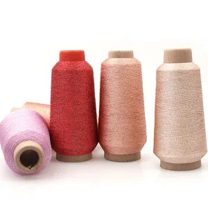 High Speed Embroidery150D MS MX Gold and Silver Metallic Embroidery Thread Weaving Yarn with Factory Price