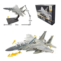 Modèle d'avion de chasse F-15 à l'échelle 1/72, kit de construction DIY, mini-avion militaire, ornement pour la maison, le bureau, la décoration de bureau, ensembles de blocs de construction