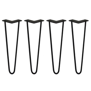 18 pouces jambes en épingle à <span class=keywords><strong>cheveux</strong></span> En Métal En Acier Pas Cher Meubles de salle à Manger de Café 2 Tige Table en Épingle à <span class=keywords><strong>cheveux</strong></span> - Product Image 3