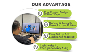 Izexpo 30 phút nhanh chóng xây dựng gian hàng mô-đun với các giải pháp cao cấp trên gian hàng thiết kế kích thước chuyển đổi 10x10ft 10x20ft 20x20ft - Product Image 3