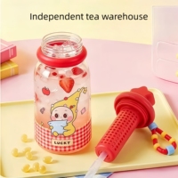 Nouvelle gourde pour enfants en Tritan, motif dessin animé, haute qualité, anti-fuite, facile à transporter, avec infuseur à thé, compatible lave-vaisselle, pour la rentrée scolaire
