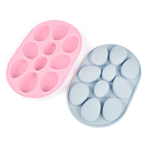Moule à savon en silicone résistant au four à micro-ondes à 10 cavités avec LOGO personnalisé Outil de cuisson Moule à gâteau drôle d'oeuf de Pâques pour pouding - Product Image 2