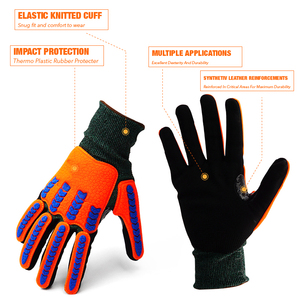 Heavy Duty Work Gloves TPR Protector Impact Gloves Men Anti Vibration Mechanic Work Gloves - Product Image 2
