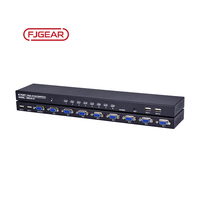 Commutateur KVM USB 8 ports FJGEAR FJ-810UK-M avec contrôleur de bureau, 8 entrées-1 sortie pour la gestion des racks de serveurs et des centres de données