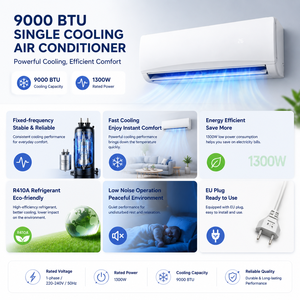 Climatiseur mural économique sans onduleur 9000 BTU, haute performance, refroidissement uniquement, pour la maison et le bureau - Product Image 3