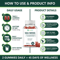 Gummies OEM de mousse de mer avec fucus et racine de bardane pour le soutien de la thyroïde et du système immunitaire