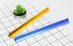 <span class=keywords><strong>Regla</strong></span> Triangular Multifuncional Mitsubishi de 15 <span class=keywords><strong>cm</strong></span>, Plantilla de Dibujo a Escala Pequeña, <span class=keywords><strong>Regla</strong></span> de Aluminio Grueso Multicolor - Product Image 6