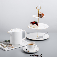 Assiettes de Dîner en Porcelaine Fine Blanches Bordées d'Or, Personnalisables avec Décalcomanie, pour Hôtels