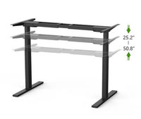 Cadre de bureau électrique à moteur unique, réglable en hauteur, pour poste de travail assis-debout, idéal pour le bureau à domicile