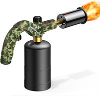 Briquet de cuisine au propane portable, coupe-vent et puissant, torche extérieure, brûleur réglable pour grillades, cuisson, steak, barbecue, camping