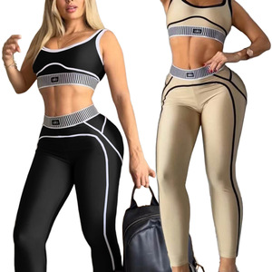 DD0156 Completo Sportivo da Donna Europeo-Americano per Fitness e Yoga, Materiale Antirughe ad Alta Resistenza - Product Image 1