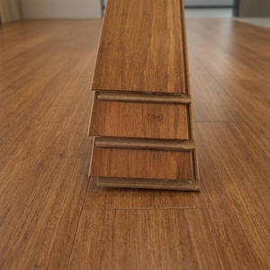 Revêtement de sol en <span class=keywords><strong>bambou</strong></span> massif de haute brillance, 2 pièces, couverture d'intérieur de luxe en polycarbonate Horizontal, <span class=keywords><strong>stratifié</strong></span> solide et étanche - Product Image 2