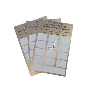 โรงงานที่กำหนดเองการพิมพ์กระดาษโปรโมชั่นสลากกินแบ่งรอยขีดข่วนและชนะบัตรขอบคุณ - Product Image 5
