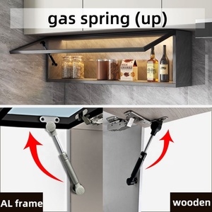 Amortiguadores de Gas Ajustables para Gabinetes, Instalación Rápida, Herrajes de Fijación, Cilindro Hidráulico de 60N/80N/100N con Cierre Suave, Acero Duradero - Product Image 6