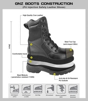 Chaussures tactiques de sécurité à embout d'acier avec fermeture éclair, unisexes, à lacets, chaussures de désert respirantes, bottes de randonnée et d'entraînement en plein air